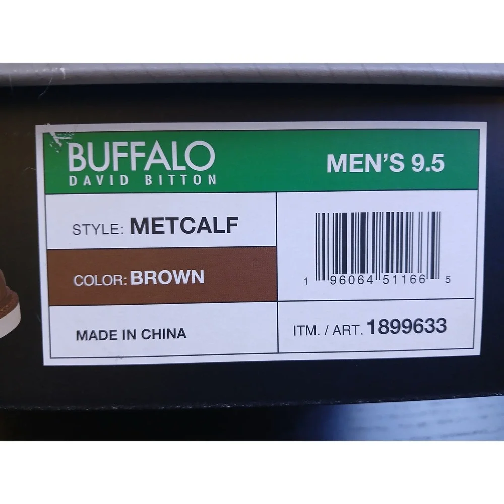 Buffalo David Bitton Metcalf Mens Brown Chukka Boots Memory Foam 9.5 1899633